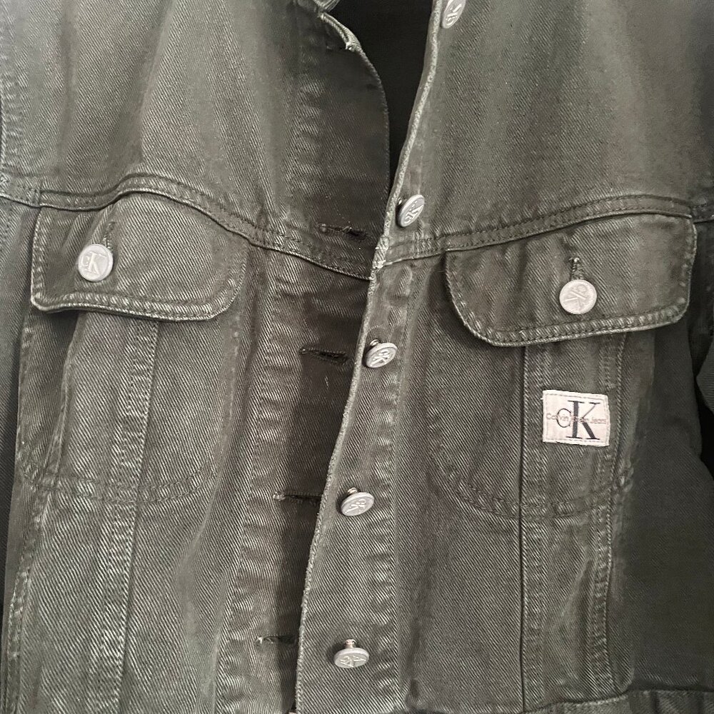 Calvin Klein Jeans Denim Jacket (Forest Green) - Picture 2 of 5